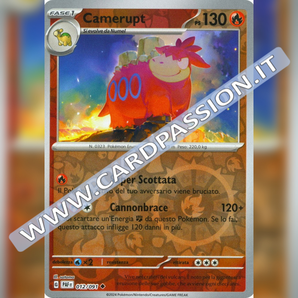 012/091 Camerupt Reverse | Destino di Paldea
