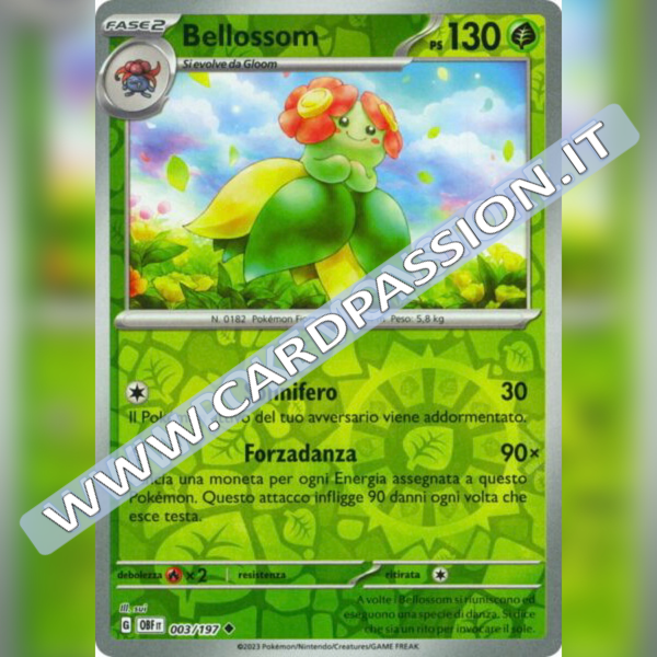 003/197 Bellossom Reverse | Ossidiana Infuocata