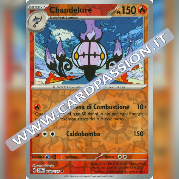 038/197 Chandelure Reverse | Ossidiana Infuocata