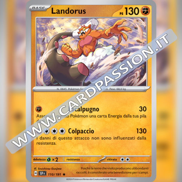 110/191 Landorus Holo | Scintille Folgoranti