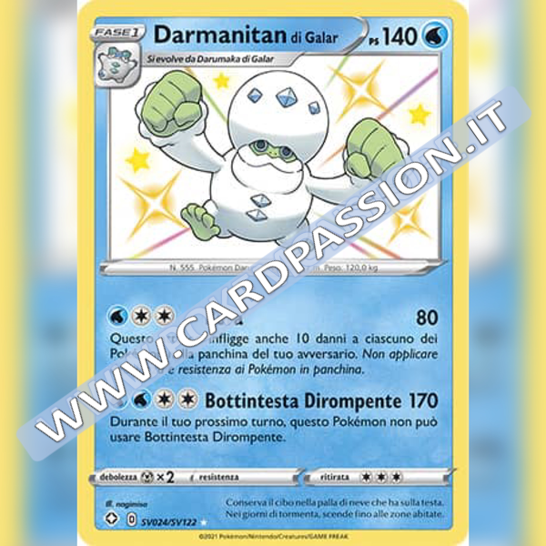 SV024/SV122 Darmanitan Di Galar Baby Shiny | Destino Splendente - Card Passion