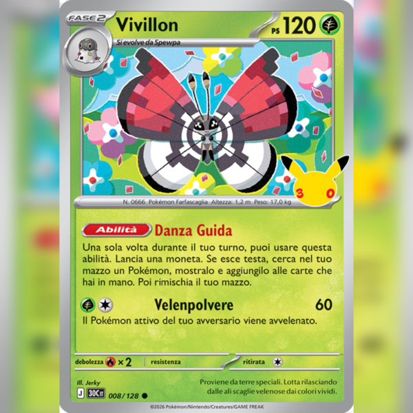 008/128 Vivillon Holo | 30esimo Anniversario