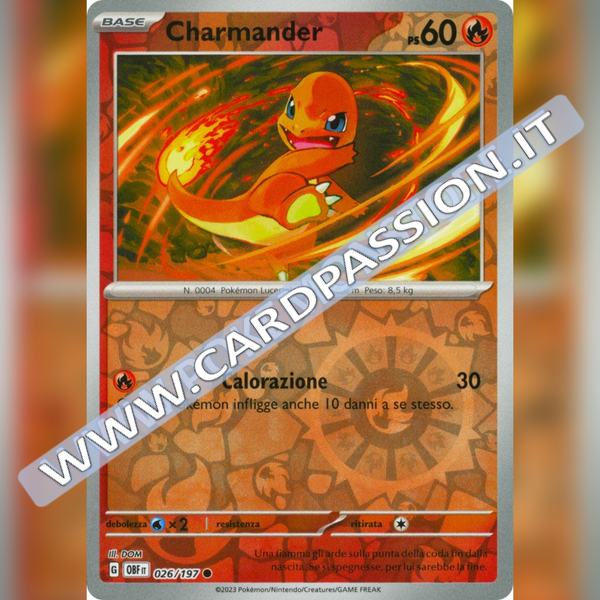 026/197 Charmander Reverse | Ossidiana Infuocata