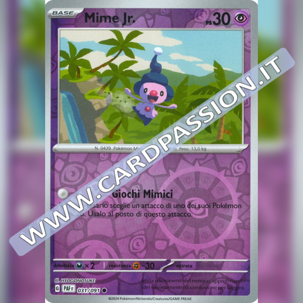031/091 Mime Jr. Reverse | Destino di Paldea