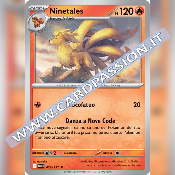 029/197 Ninetales | Ossidiana Infuocata