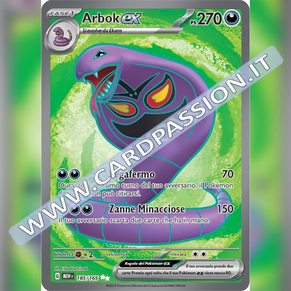 185/165 Arbok ex (Full Art) | Scarlatto e Violetto 151
