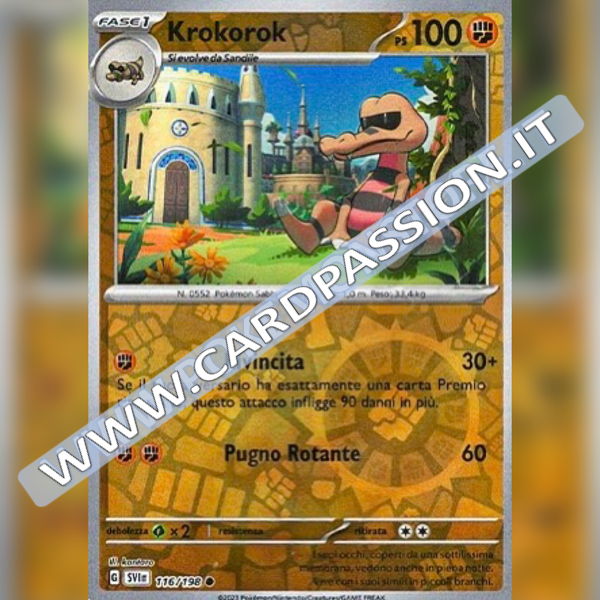 116/198 Krokorok Reverse | Scarlatto e Violetto