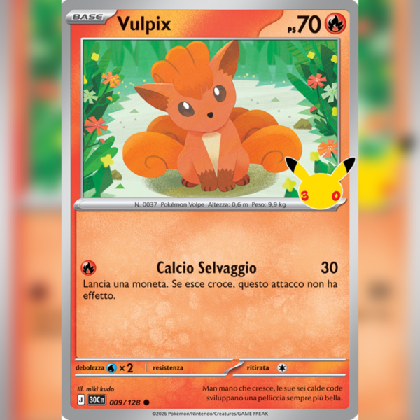 009/128 Vulpix Holo | 30esimo Anniversario