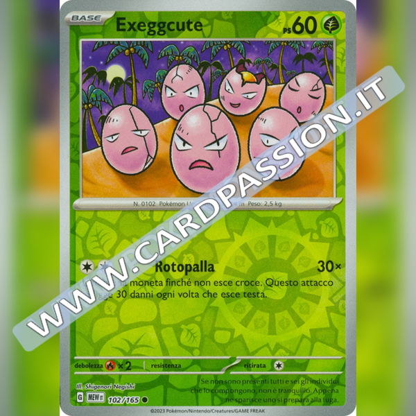 102/165 Exeggcute Reverse | Scarlatto e Violetto 151