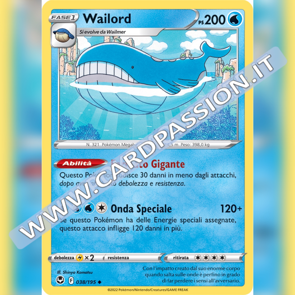 038/195 Wailord | Tempesta Argentata