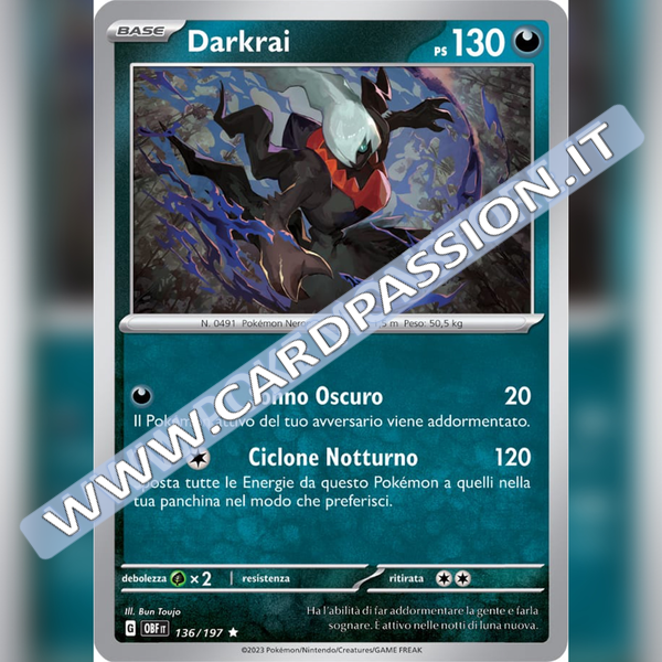 136/197 Darkrai Holo | Ossidiana Infuocata