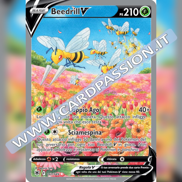 161/189 Beedrill V (Alternative Art) | Lucentezza Siderale - Card Passion