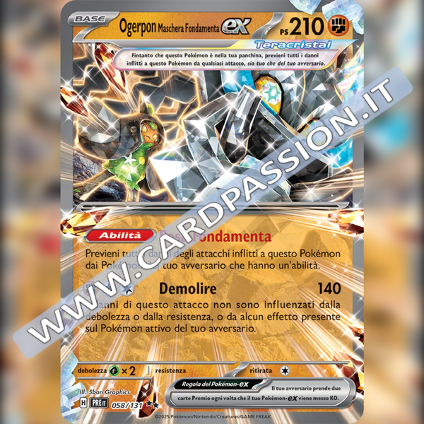 058/131 Ogerpon Maschera Fondamenta ex | Evoluzioni Prismatiche