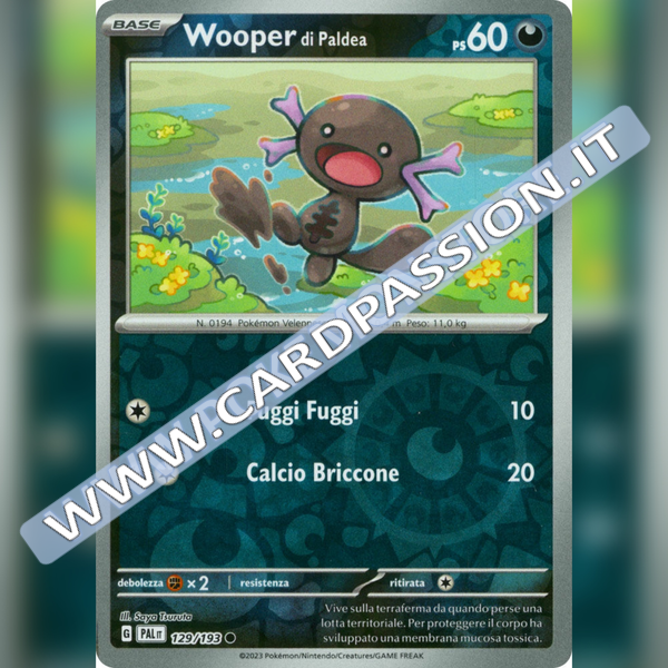 129/193 Wooper di Paldea Reverse | Evoluzioni a Paldea