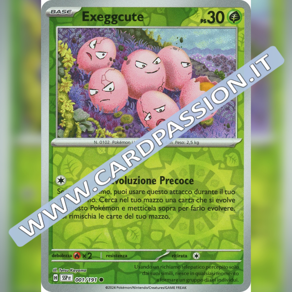001/191 Exeggcute Reverse | Scintille Folgoranti