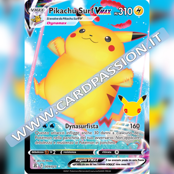 009/025 Pikachu Surf VMax | Gran Festa - Card Passion
