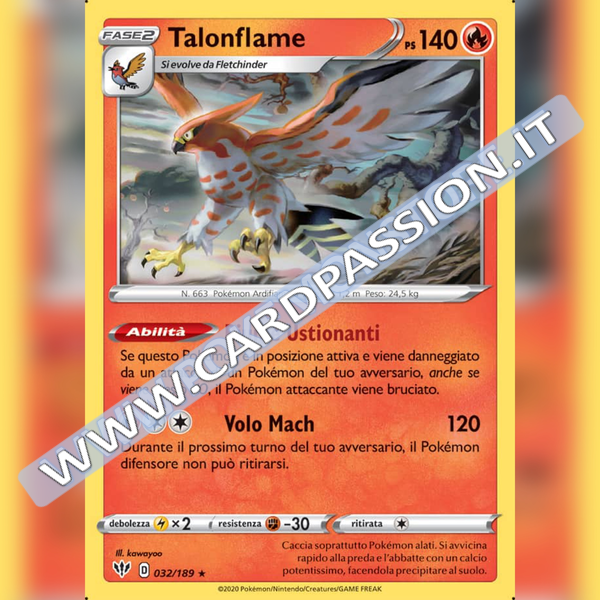 032/189 Talonflame Rara | Fiamme Oscure - Card Passion