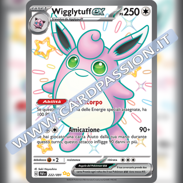 222/091 Wigglytuff ex Ultra Shiny | Destino di Paldea