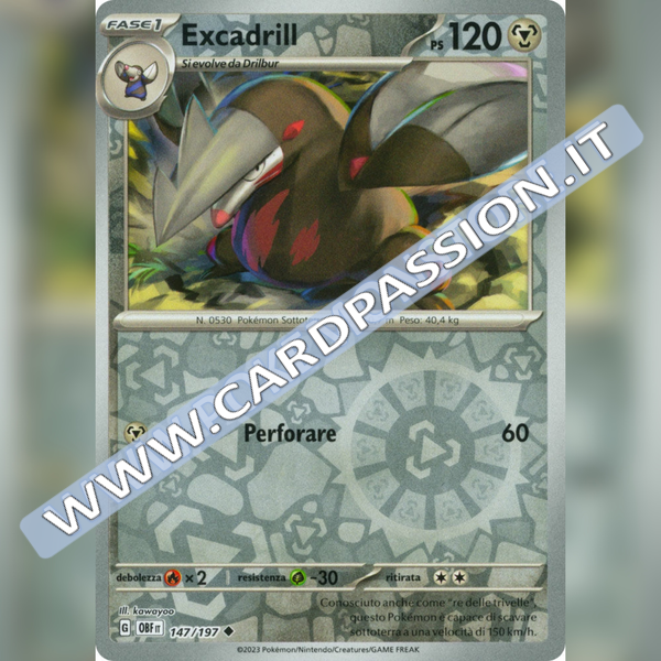 147/197 Excadrill Reverse | Ossidiana Infuocata