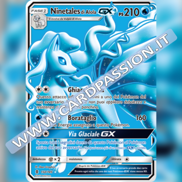 132/145 Ninetales di Alola GX (Full Art) | Guardiani Nascenti - Card Passion