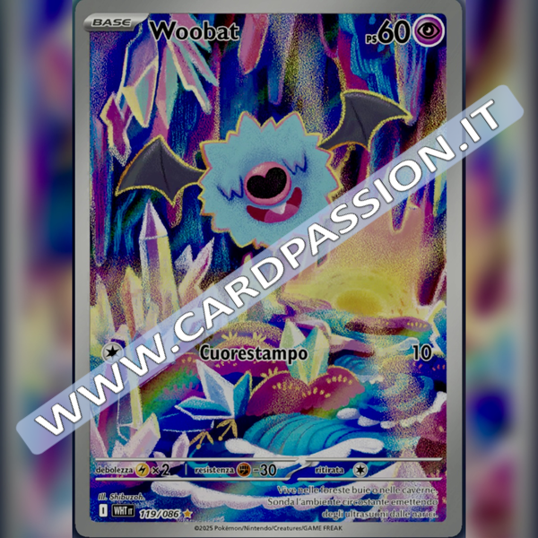 119/086 Woobat Illustrazione Rara | Fuoco Bianco