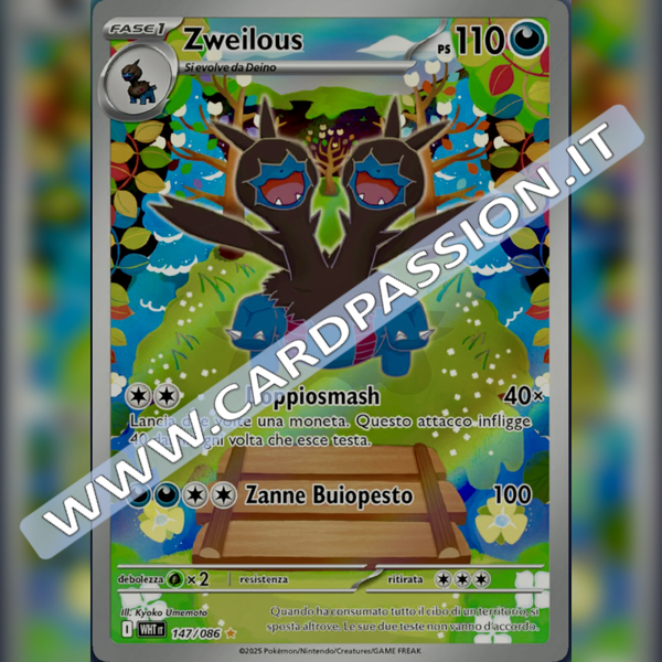 147/086 Zweilous Illustrazione Rara | Fuoco Bianco