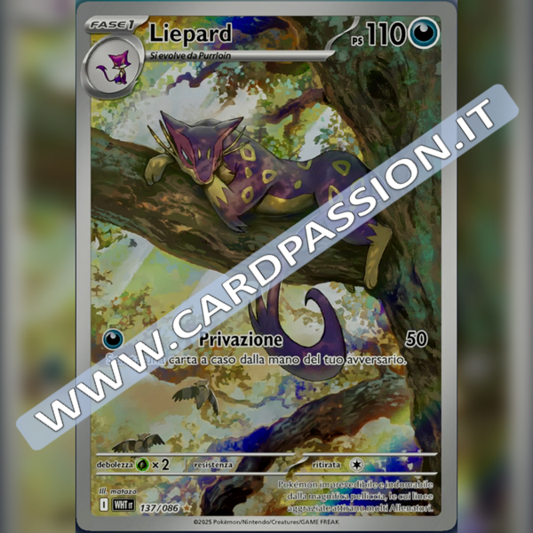 137/086 Liepard Illustrazione Rara | Fuoco Bianco
