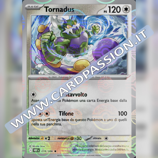 078/086 Tornadus Poke Ball Reverse | Fuoco Bianco