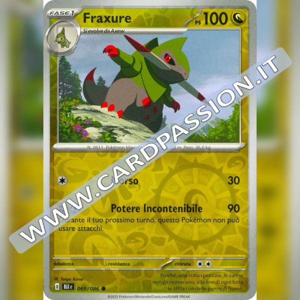 069/086 Fraxure Reverse | Luce Nera