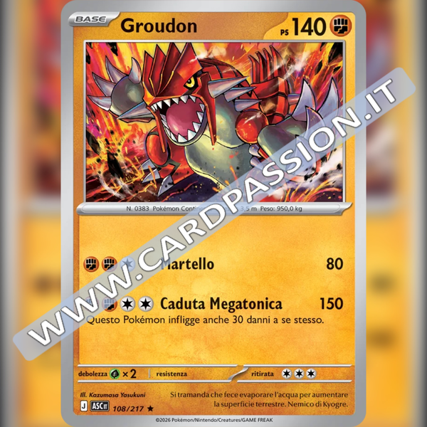 108/217 Groudon Holo | Ascesa Eroica