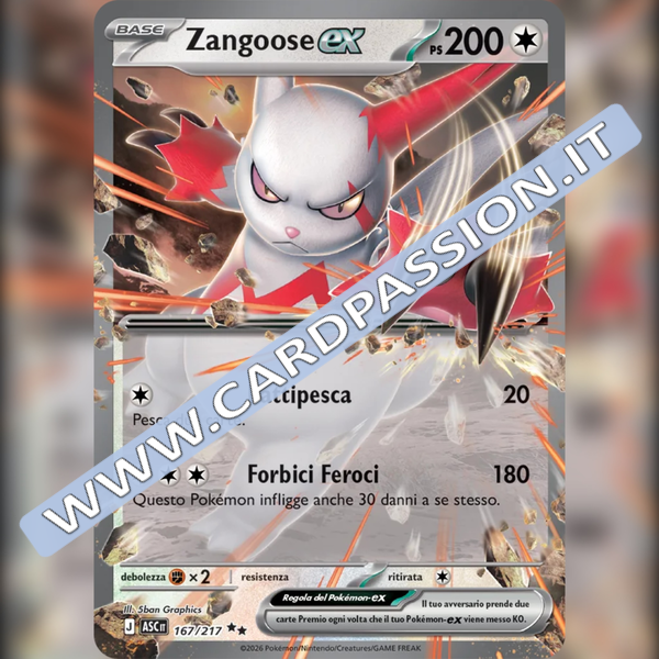 167/217 Zangoose ex | Ascesa Eroica