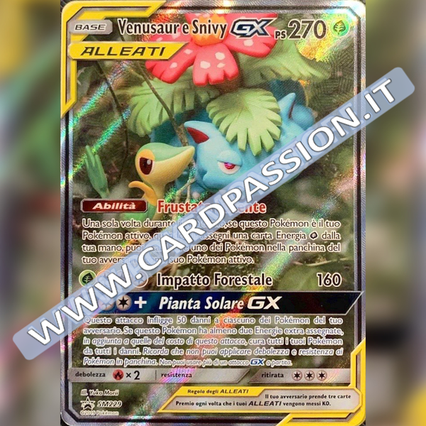 SM229 Venusaur e Snivy GX (Full Art) | Black Star Promo - Card Passion