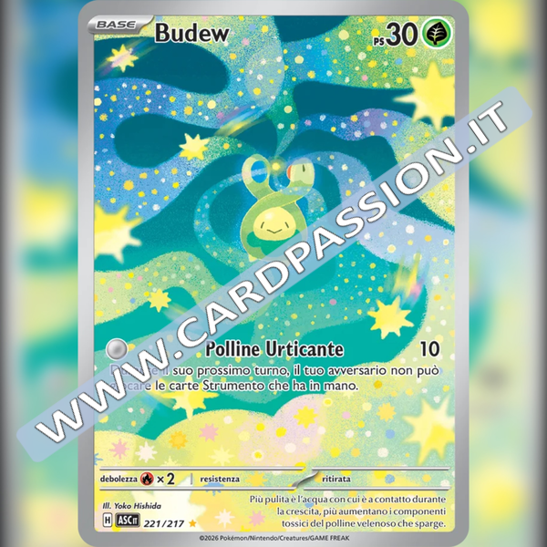 221/217 Budew Illustrazione Rara | Ascesa Eroica