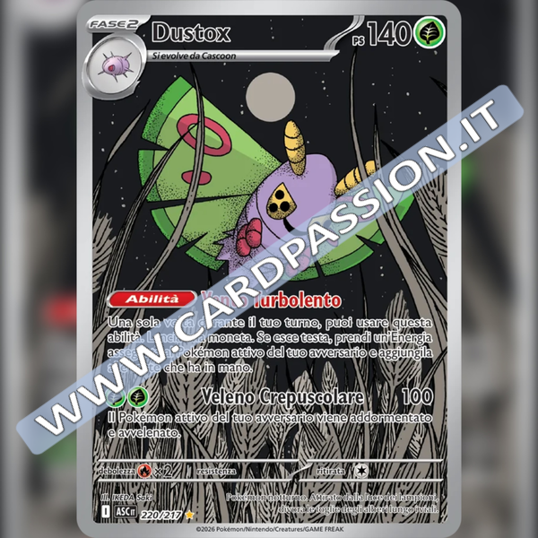 220/217 Dustox Illustrazione Rara | Ascesa Eroica