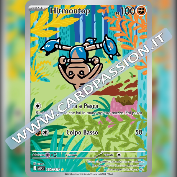 240/217 Hitmontop Illustrazione Rara | Ascesa Eroica