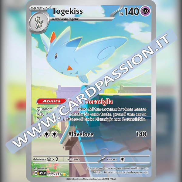 235/217 Togekiss Illustrazione Rara | Ascesa Eroica