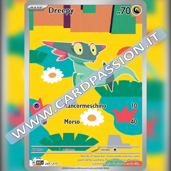247/217 Dreepy illustrazione Rara | Ascesa Eroica