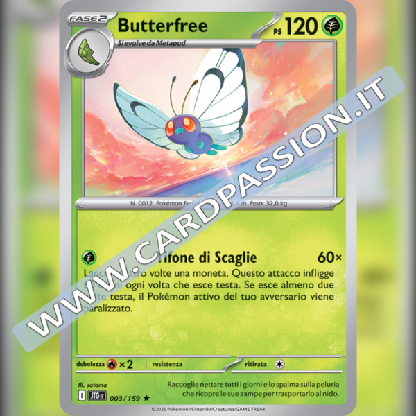 003/159 Butterfree Holo | Avventure Insieme