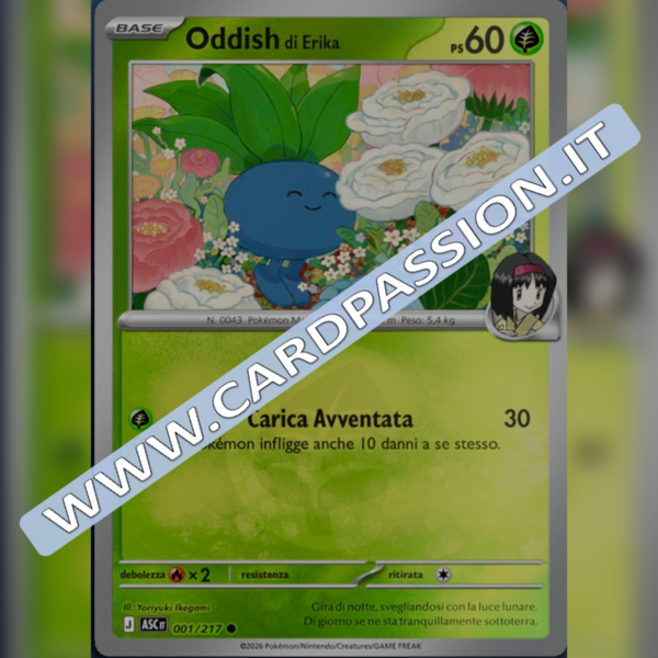 001/217 Oddish di Erika Reverse | Ascesa Eroica