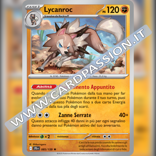 085/159 Lycanroc Holo | Avventure Insieme