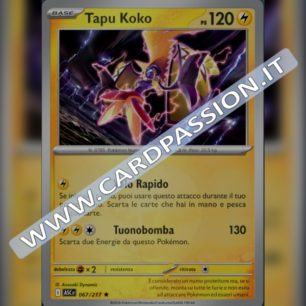 067/217 Tapu Koko Reverse | Ascesa Eroica