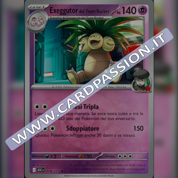 078/217 Exeggutor del Team Rocket Reverse | Ascesa Eroica