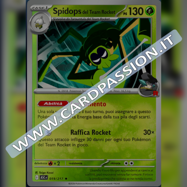 019/217 Spidops del Team Rocket Poke Ball Reverse | Ascesa Eroica