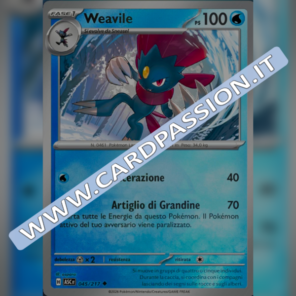 045/217 Weavile Poke Ball Reverse | Ascesa Eroica