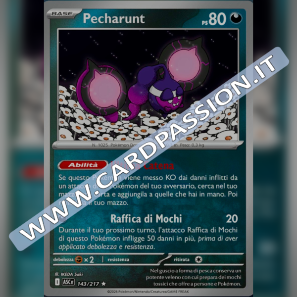 143/217 Pecharunt Poke Ball Reverse | Ascesa Eroica