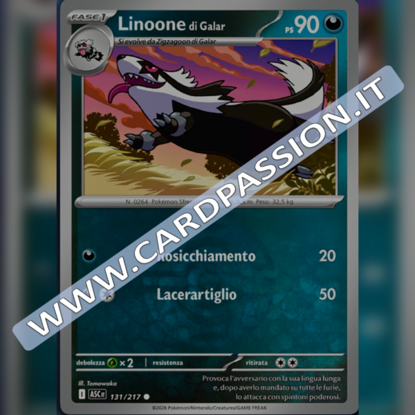 131/217 Linoone di Galar Poke Ball Reverse | Ascesa Eroica