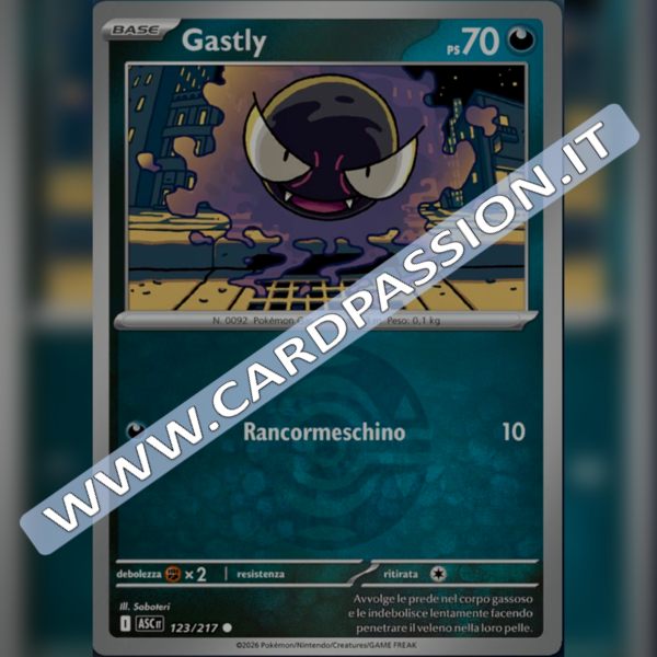 123/217 Gastly Poke Ball Reverse | Ascesa Eroica