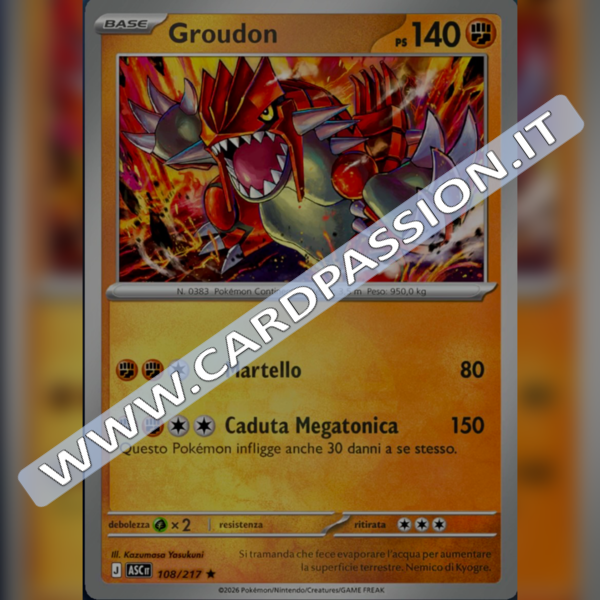 108/217 Groudon Poke Ball Reverse | Ascesa Eroica