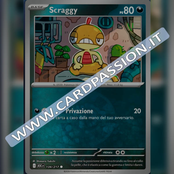 134/217 Scraggy Poke Ball Reverse | Ascesa Eroica