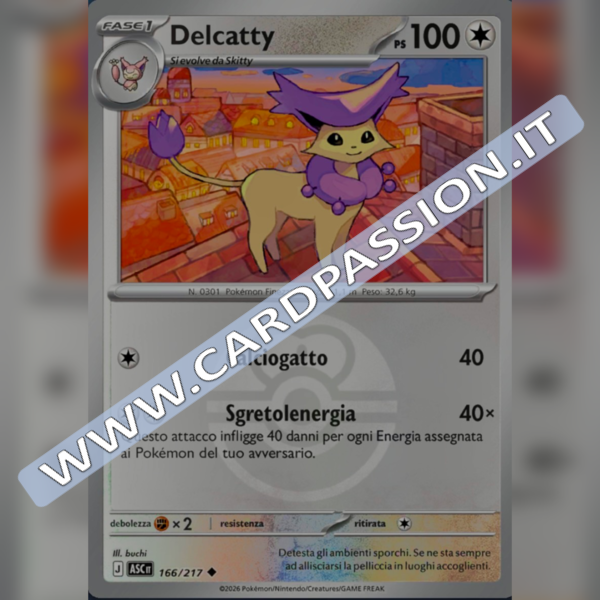 166/217 Delcatty Poke Ball Reverse | Ascesa Eroica